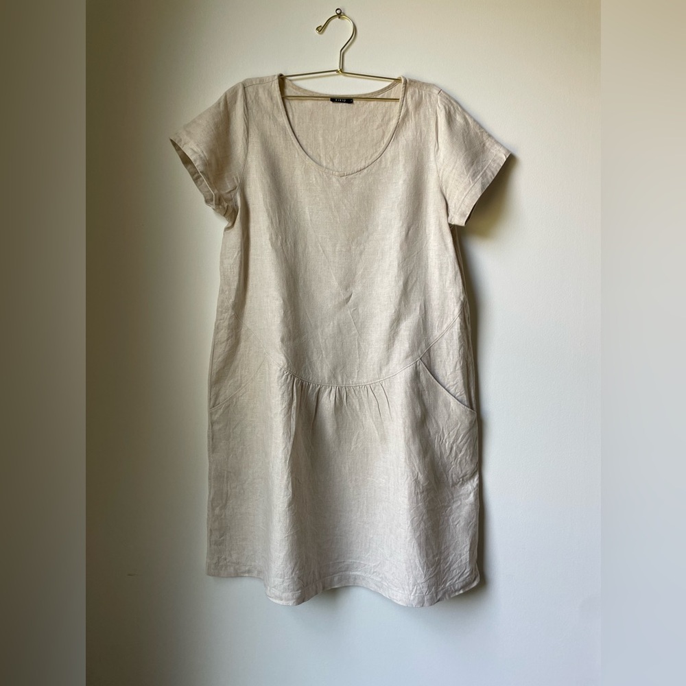 Vivid Linen Dress in Oat